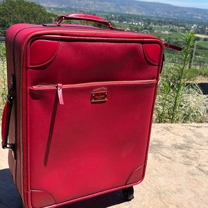 Kate Spade Red Leather Suitcase